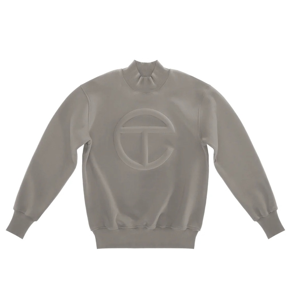 Telfar Embossed Mockneck in Olive Green